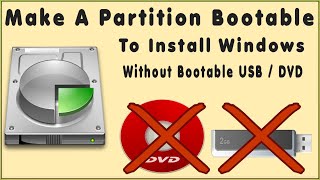 how to make a partition bootable in windows 10/8/7 to clean install windows 10/windows 8/windows 7