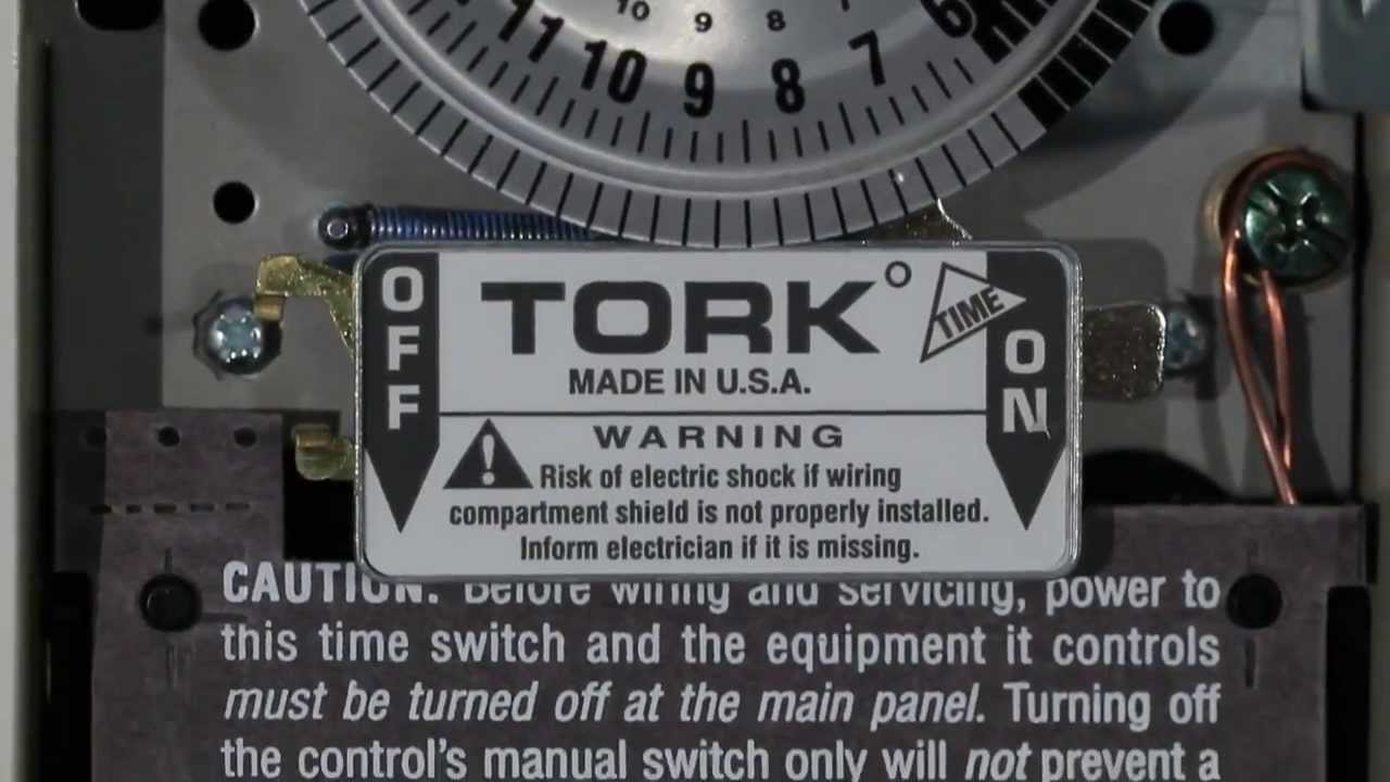Tork 1101 24 Hour Timer Switch Wiring for 120 Volts - YouTube