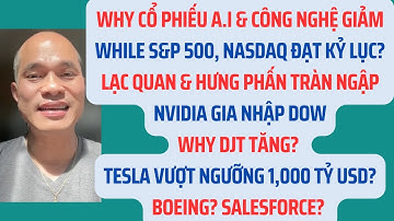 Why cổ phiếu AI & công nghệ giảm while S&P 500, NASDAQ đạt kỷ lục? NVDA, DJT, Tesla, BA, CRM