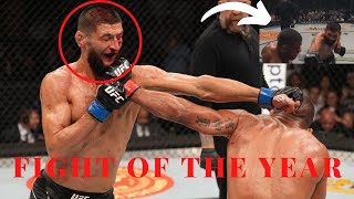 gilbert burns vs khamzat chimaev - all strikes highlight today | UFC 273