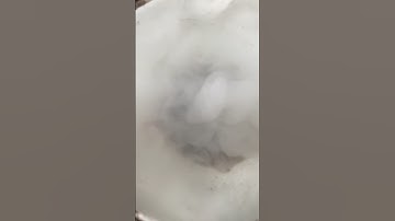 Potassium permanganate + Hydrogen peroxide 🧪💨 #shorts