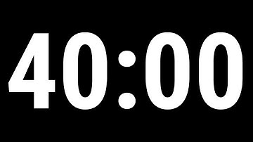 40 Minute Timer with Alarm | No Ads