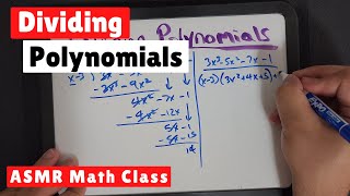 Dividing Polynomials - ASMR Math Class - Male Whispers, Markers & Whiteboard Sounds screenshot 3