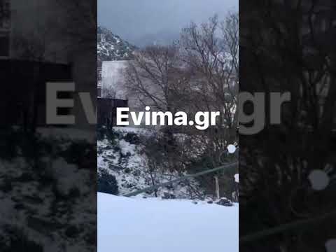 Εύβοια: Χιονια στα Καμπιά