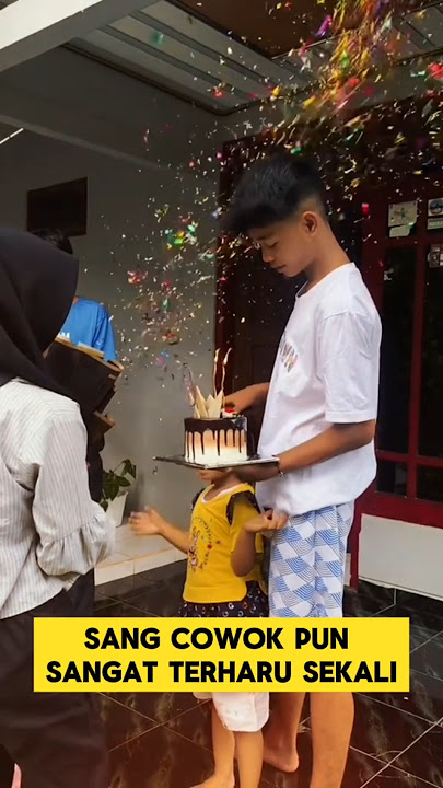 momen haru ketika pacar kasih surprise ulang tahun bikin baper ‼️‼️ #baper #pacar #surprise #haru
