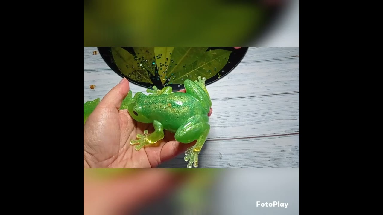 Frosch, Schale und Tablett aus Epoxidharz
