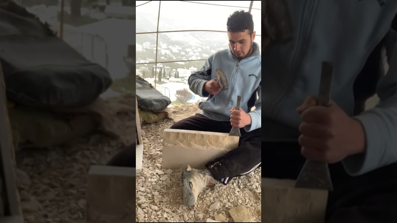 Traditional Stone Carving ASMR | No Talking | Pure Handcrafted Work Sounds for Deep Relaxation 🪨🔨