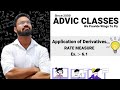 Class 12th Mathematics| Application of Derivative|  Rate Measure|