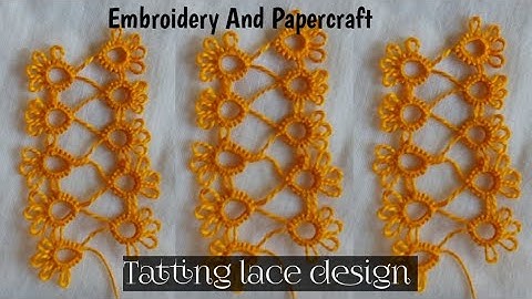 Tatting lace design tutorial for beginners|The art of lace making|Beautiful lace making