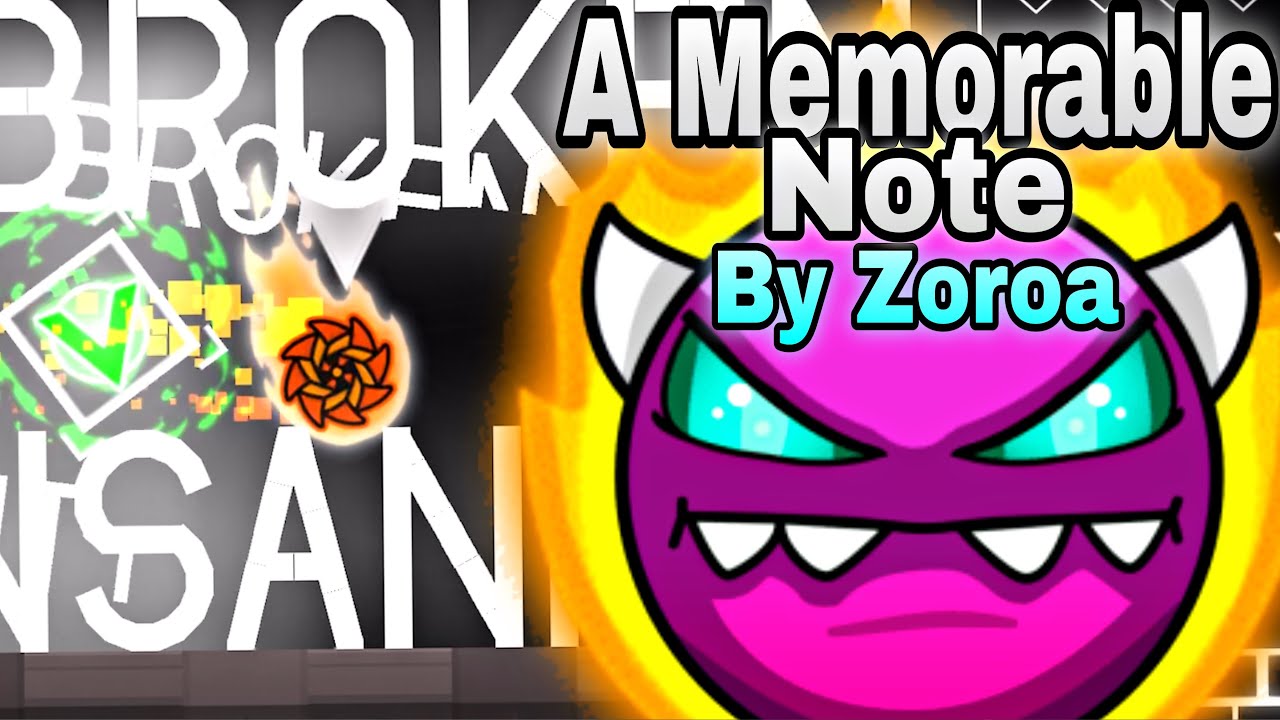 A Memorable Note by Zoroa (Medium Demon) | Geometry Dash [2.2] - YouTube