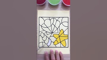 Tranh cát sao biển, vỏ ốc #asmr #shortvideo #relaxing #tomautranhcat #sandpainting #shorts #coloring