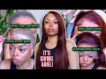 *START TO FINISH* BALD CAP METHOD,  WIG INSTALL, STYLING RED BROWN TRANSPARENT LACE WIG JuliaHair