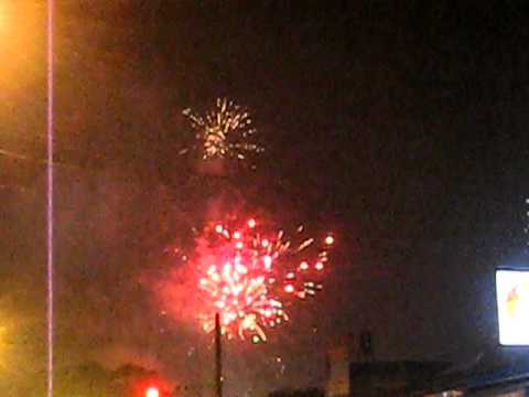 2012 受老婆下班影響之嚴重光害噪音屏東市中山公園跨年煙火秀