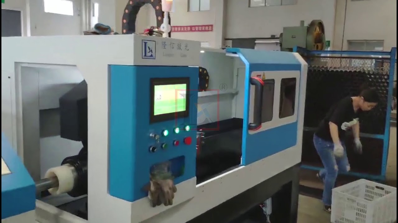 [LX Laser Tech.] Tube Laser Cutting machine for Twin-tube shock absorber manufacturing.