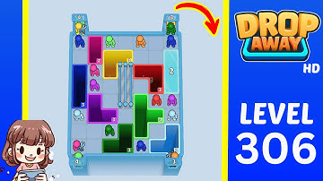 Drop Away Level 306 Solution Walkthrough