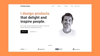 🔥 Create a Portfolio Website Using HTML & CSS & JavaScript - part 1