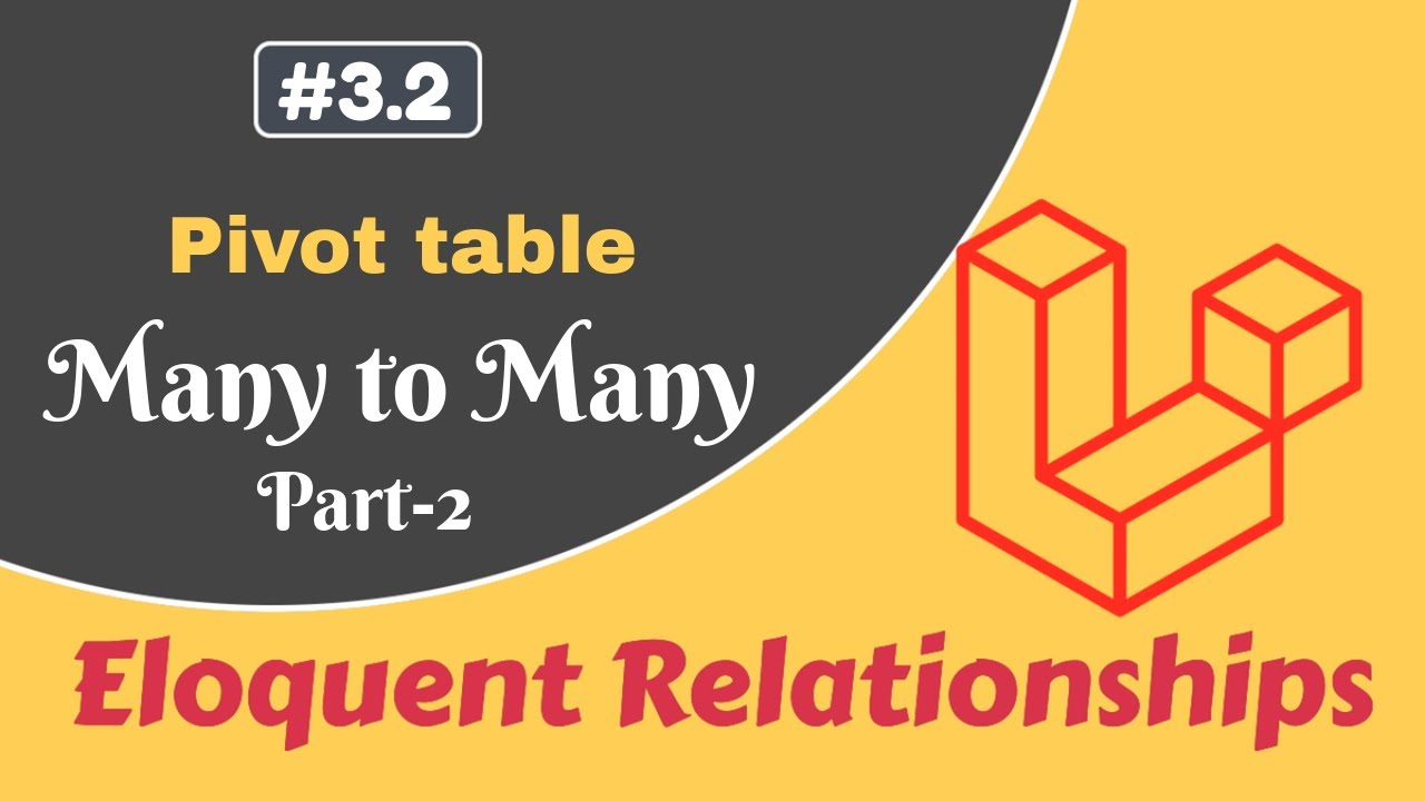 #3.2: Adding  Retrieving Pivot Table Columns In Many To Many Laravel  Eloquent Relationships