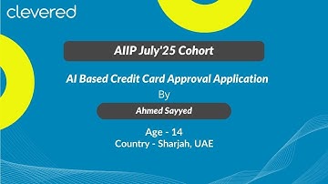AI Based Credit Card Approval Application | Clevered