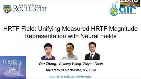 ICASSP 2023: HRTF Field: Unifying Measured HRTF Magnitude Representation with Neural Fields