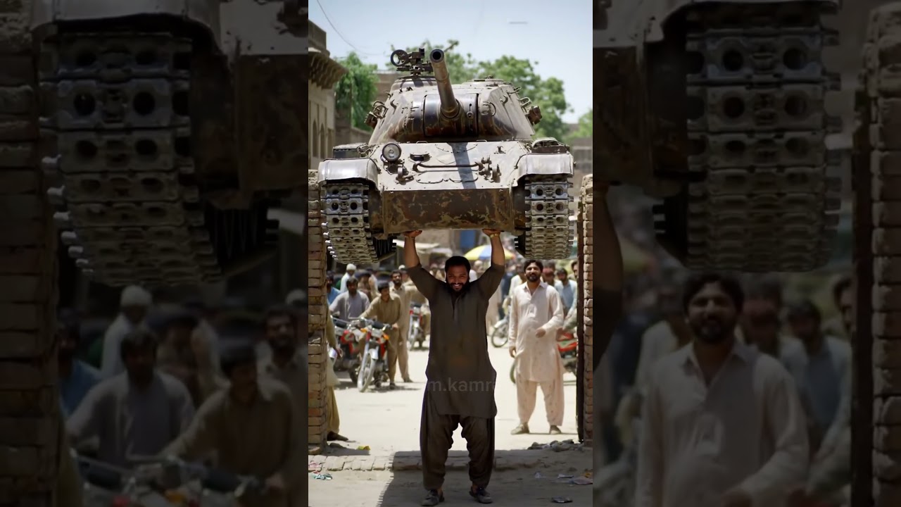 Strongest Man in Pakistan lifts a tank above his head