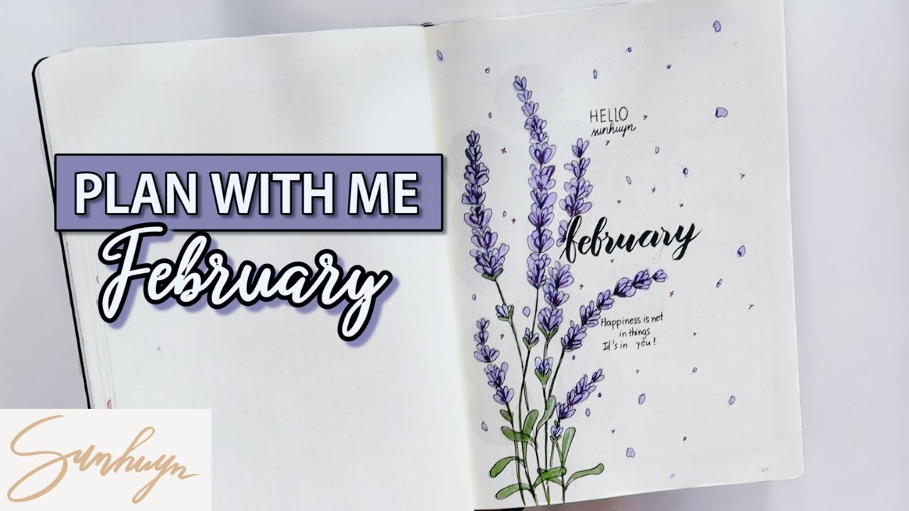 Plan With Me February | Bullet Journal Tháng 2 ♡ Sunhuyn