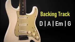 Rock Pop Backing Track D Major | D A Em G | 80 BPM | Guitar Backing Track