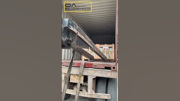 Containers of stone countertops & vanity tops are loading #edgstone #stonecountertops #stonevanity