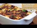 Bacon and Cheddar Potato Au Gratin is the perfect side dish for your table!
