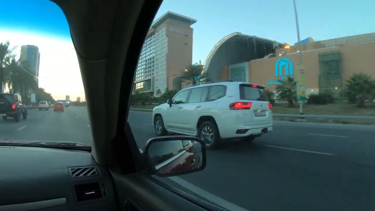 Cruising through Bahrain city center.