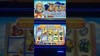 ZEUS slot game HUGE WIN 70,000 credits, 300x mega handpay slot machine jackpot payout screenshot 4