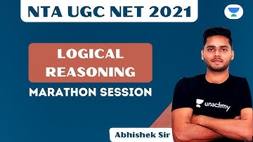 NTA UGC NET 2021 | Logical Reasoning by Abhishek Shukla | Marathon Class