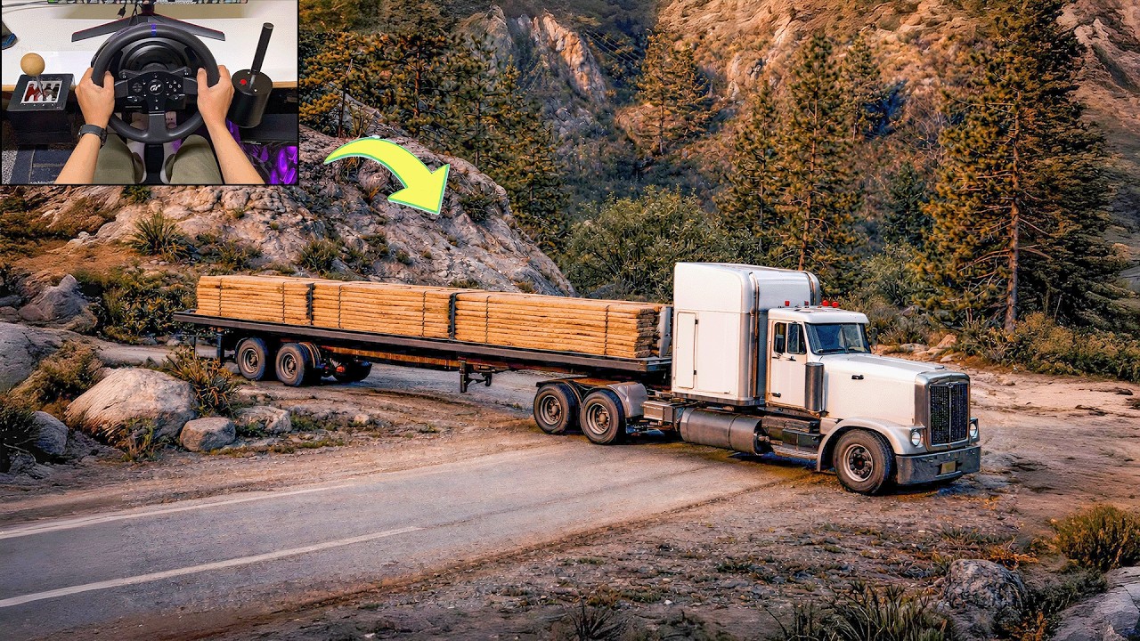 GTA V TRUCKER's | Extreme Heavy Logs Towing Challenge