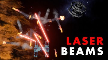 Laser Beams in Space Battles