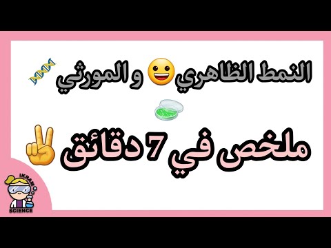 النمط الظاهري و المورثي🧫🧬/ملخص✌/ثانية ثانوي علمي و رياضي ✌