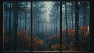 Gemütlicher Regen am Fenster Waldansicht bei Nacht 4 Stunden Entspannung & Tiefschlaf ohne Werbung