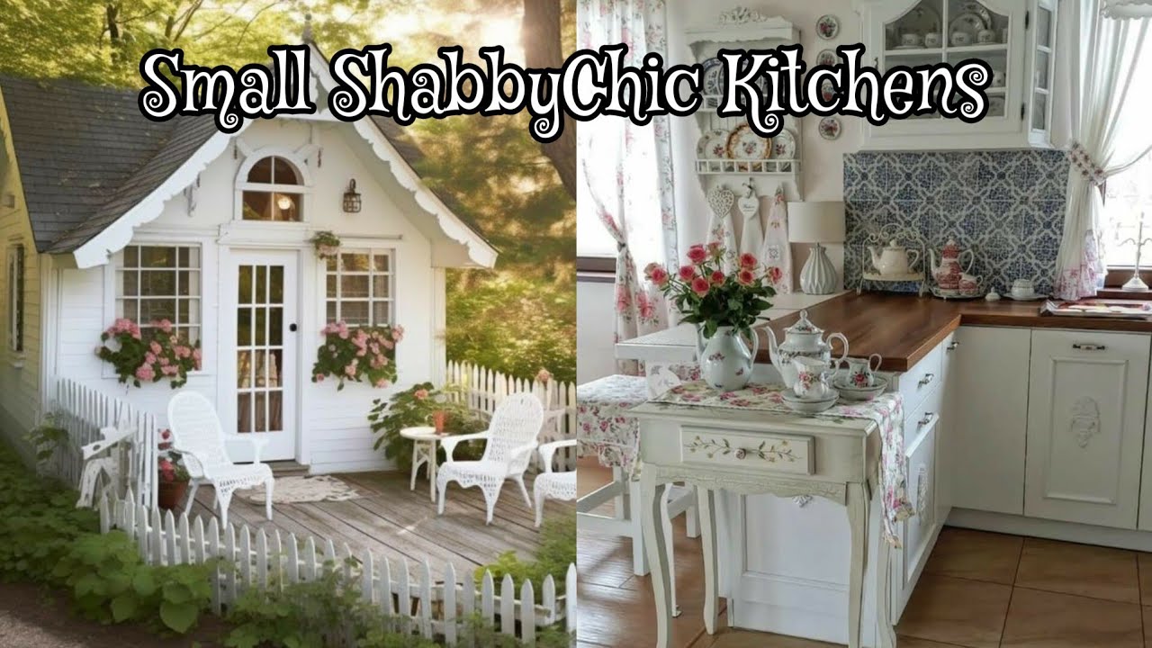 white small kitchen shabby chic style 🤍 🏡 a day for white flowers, cooking, kitchen decor ideas
