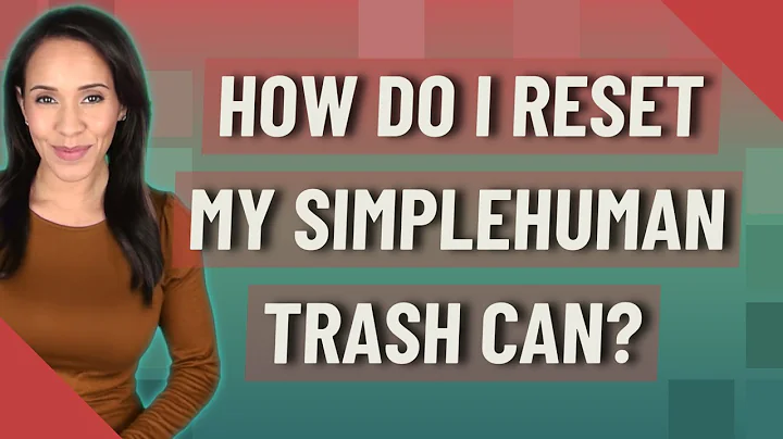 How do I reset my simplehuman trash can?