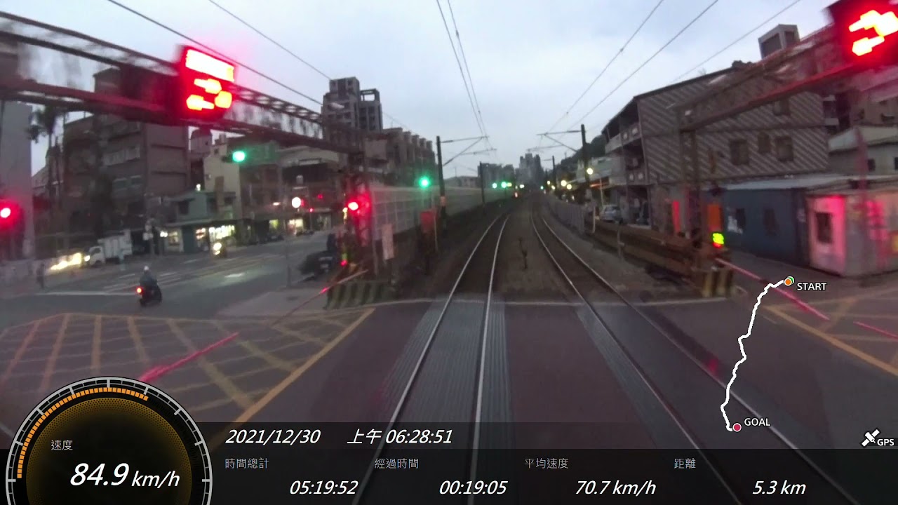 2021.12 台鐵 環島逆行 gps參數 路程景 台北-台北 1次-371次-421次 Taipei-Taipei