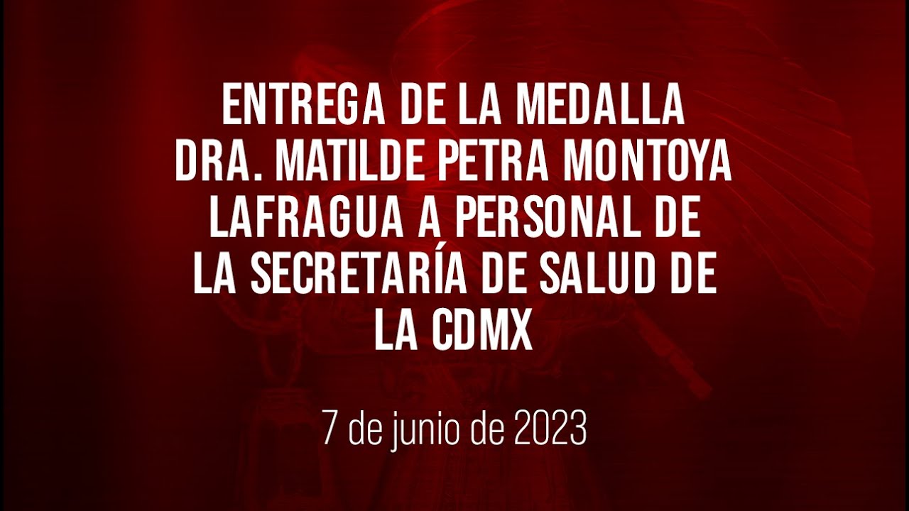 🔴Entrega de la Medalla Dra. Matilde Petra Montoya Lafragua a personal