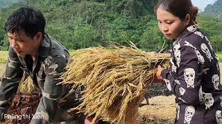 The couple's daily work is going to the fields to harvest and do other daily chores. Phùng thị Xiên