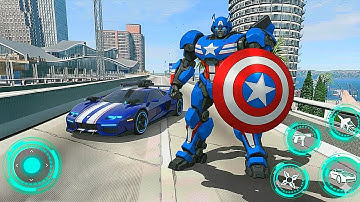Captain of America Robot Transformers Battle Game - Android Gameplay