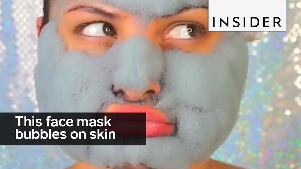 This carbonated face mask bubbles up on your skin