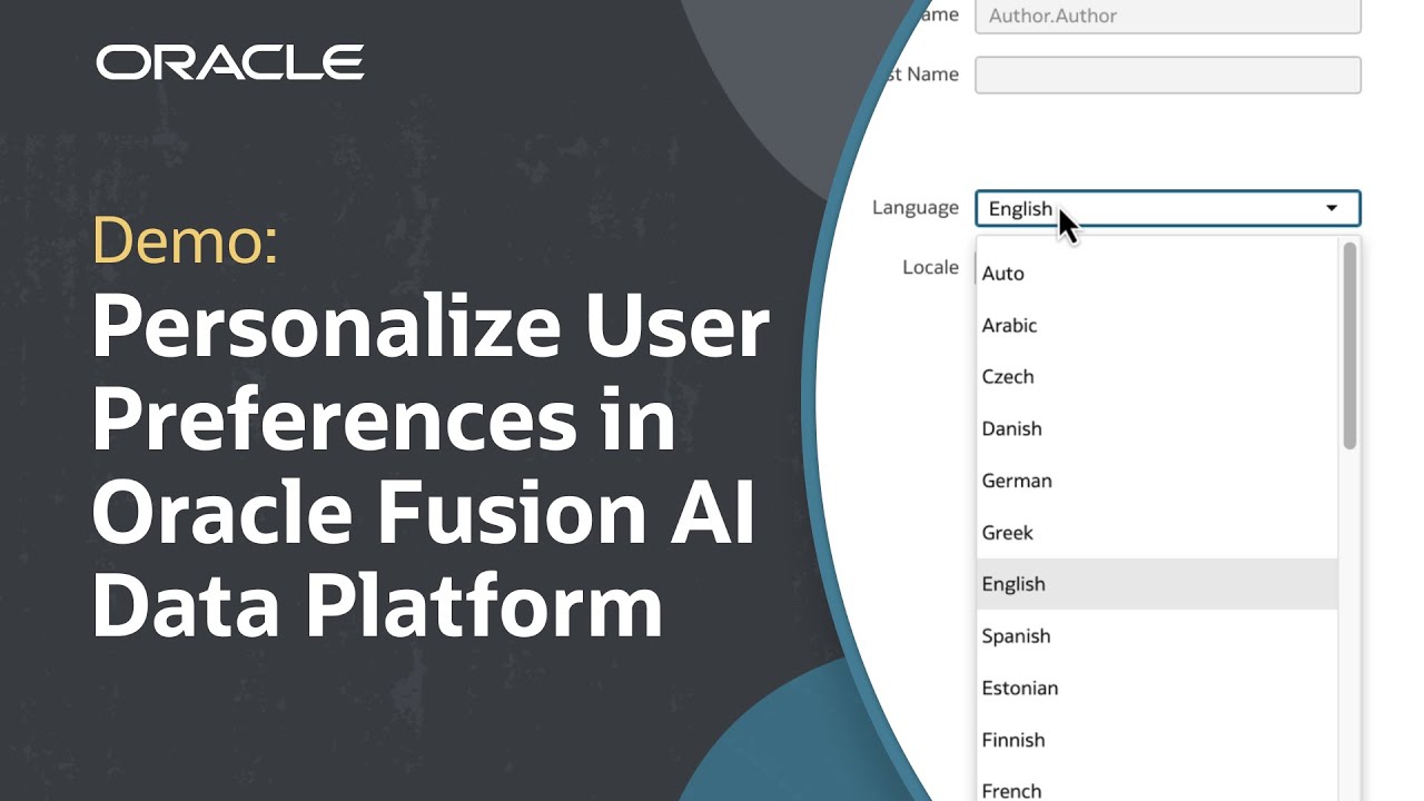 Как настроить параметры профиля в Oracle Fusion AI Data Platform