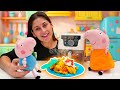 🐷 Anne Domuz ve Ayşe Mutfakta! George İçin Patates ve Yoğurt Hazırlığı! Yemek Yapma