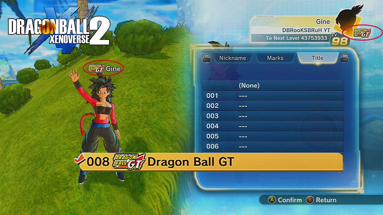 How To Get Logos Titles Next To Your Character S Name In Dragon Ball Xenoverse 2 Youtube