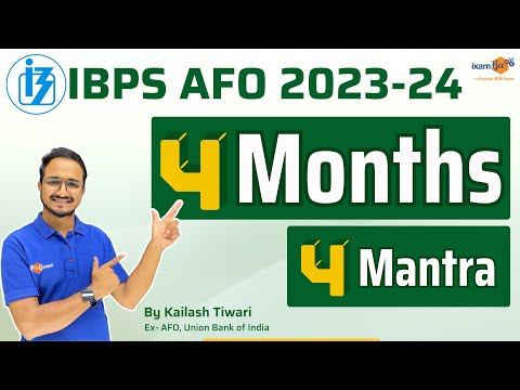 IBPS AFO 2023-24 | 4 months 4 Mantra | By Kailash Sir