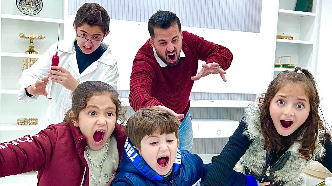 بنت صغيرة تنجح في الخطة / الهروب من التطعيم