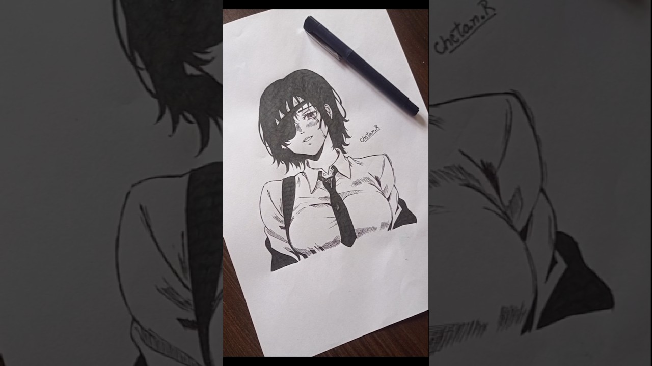 HIMENO drawing edit from anime Chainsaw man 