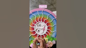 DIY|Sun inspired Lippan art|Lippan art #ART#youtubeshorts #shorts #drawing #viral #rsc