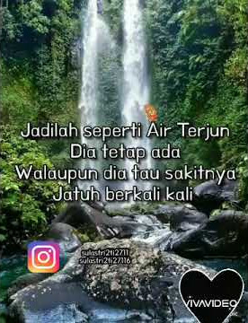 Status wa Jadilah seperti air terjun